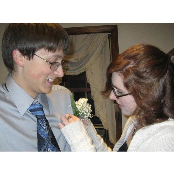 Semi formal dance 2012, Tom was convinced I was going to stab him with the boutonniere