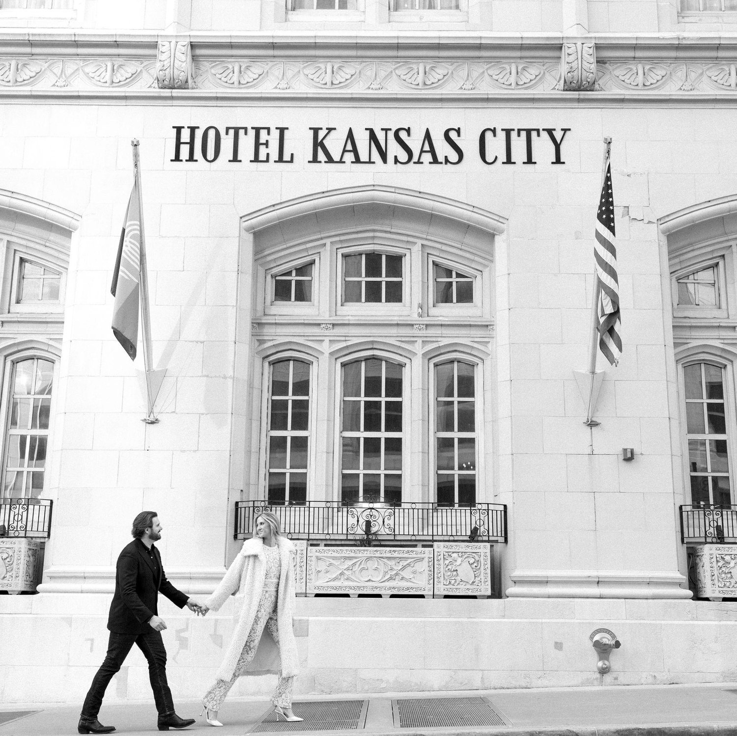 Hotel Kansas City, which is the site of our wedding reception, was also the site of our first date.