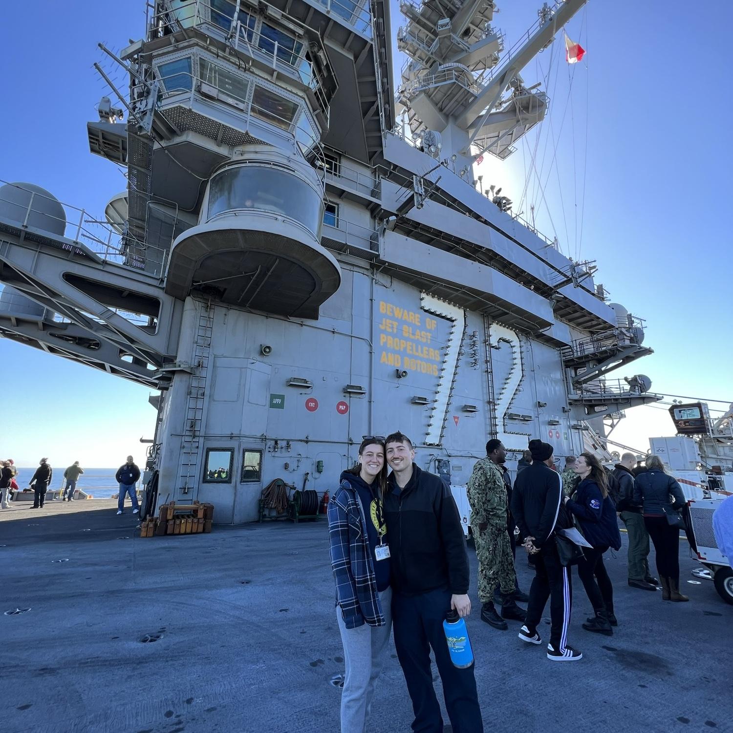 Field trip on Zach’s aircraft carrier
