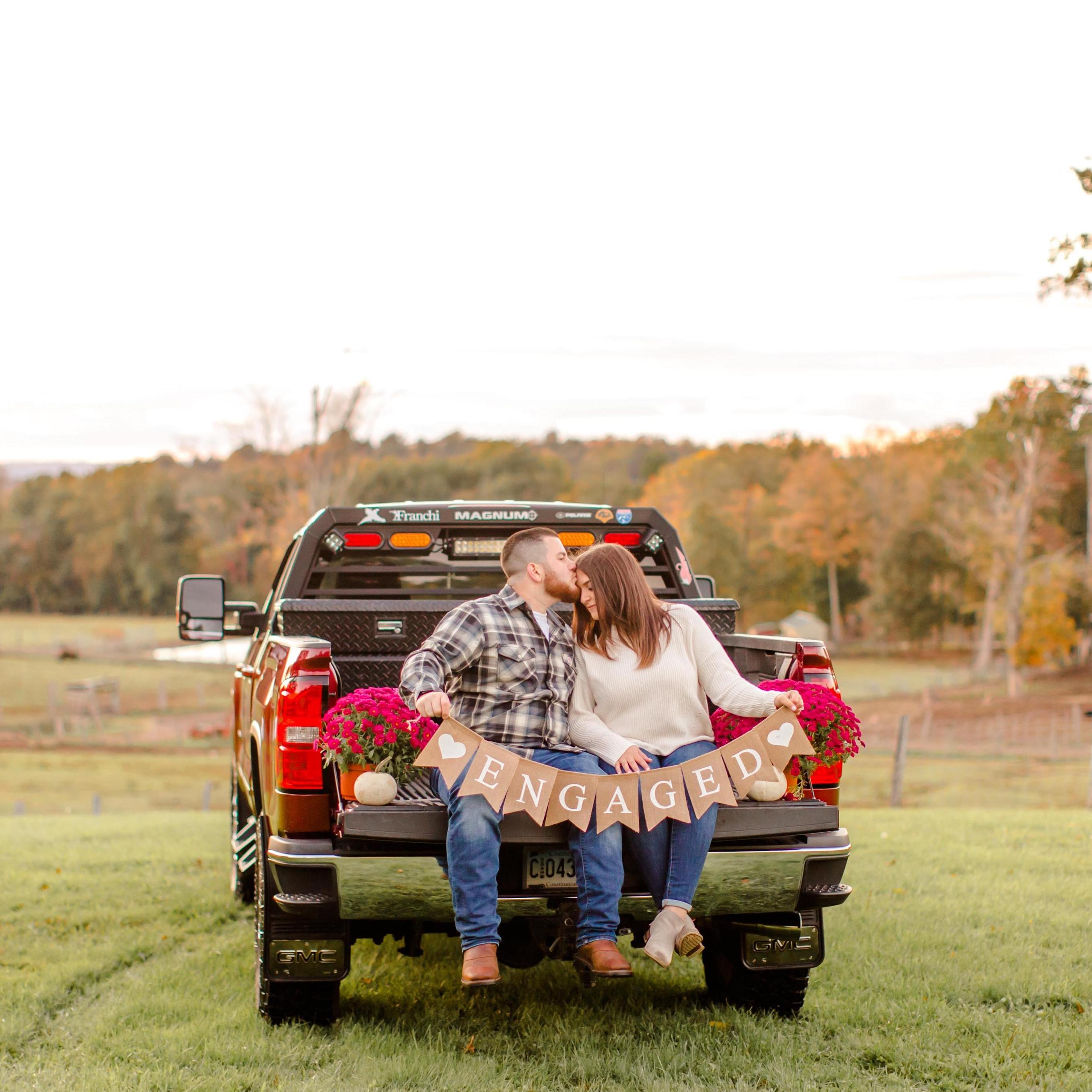 Of course the truck made the engagement pics!