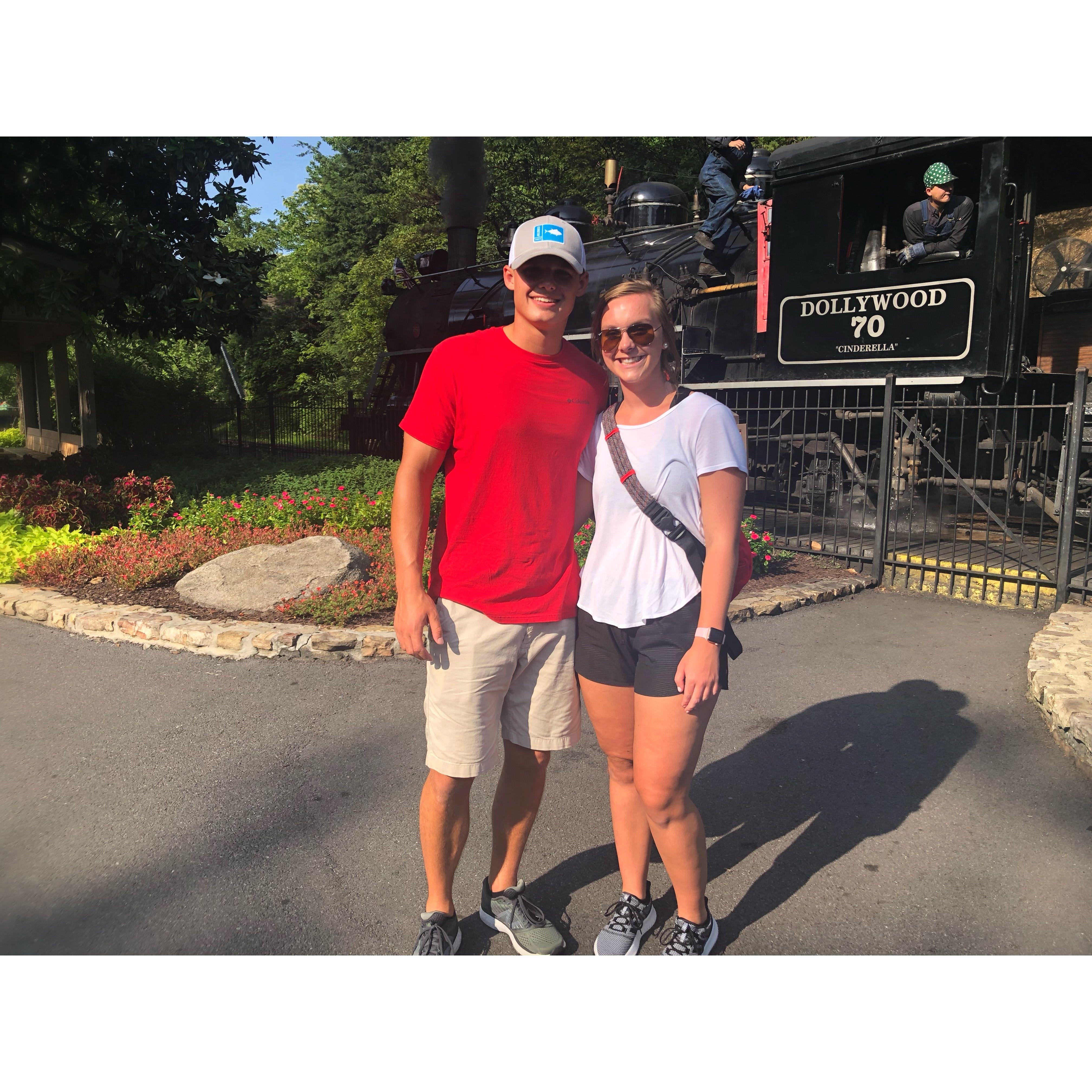 One of our first dates! We both bonded over our love for rollercoasters!