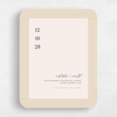 Rounded Wedding Save the Date - Callum Portrait