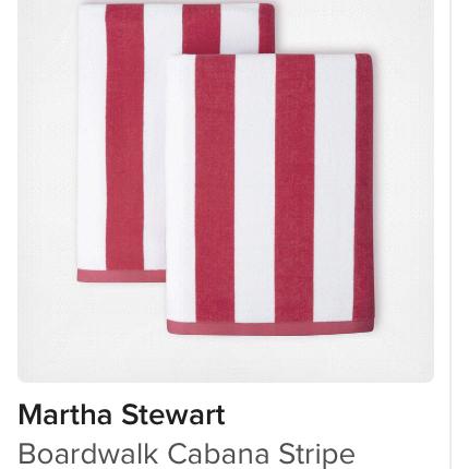 Martha Stewart - Boardwalk Cabana Stripe Beach towel (set of 2)