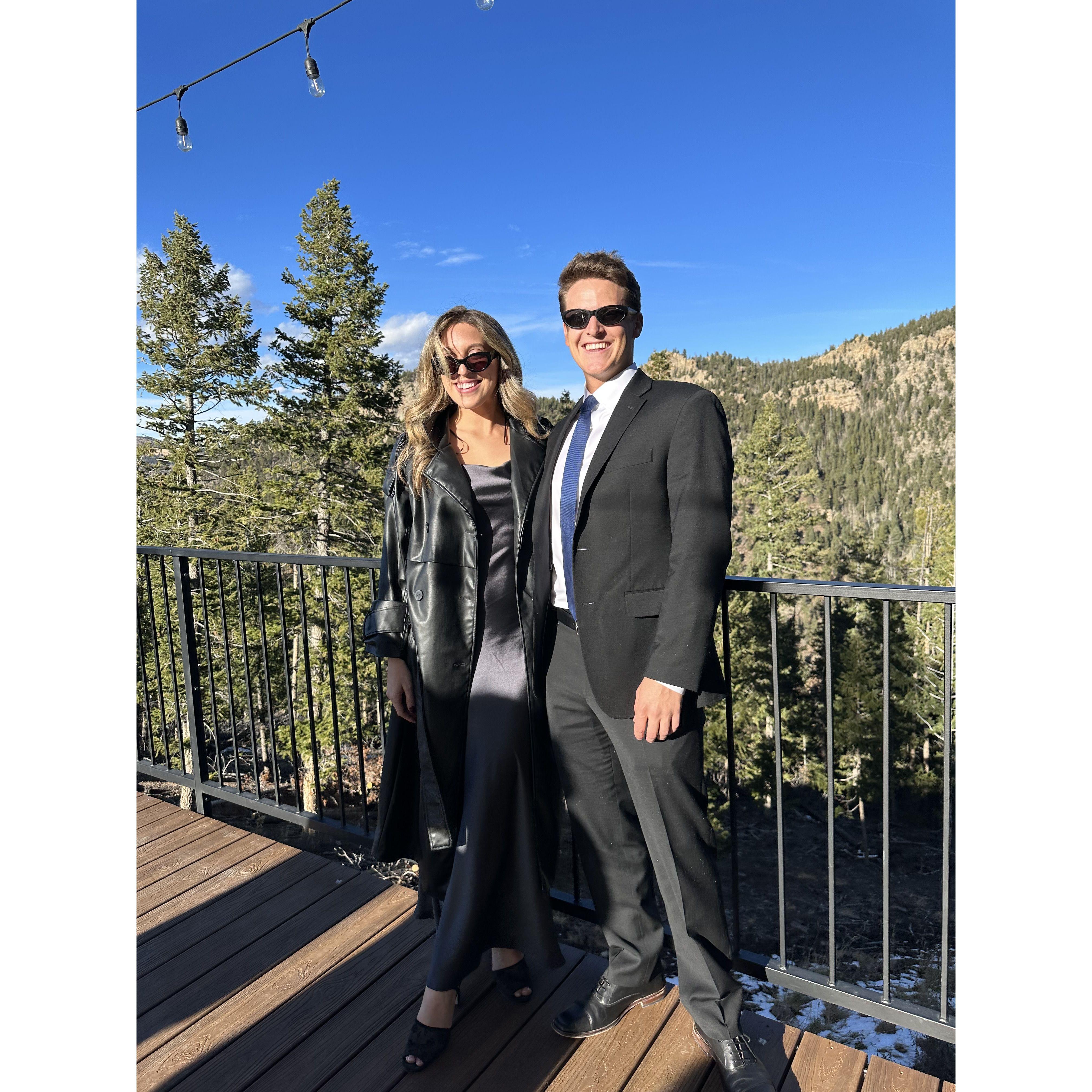 At our friends wedding in Idaho Spring, CO.