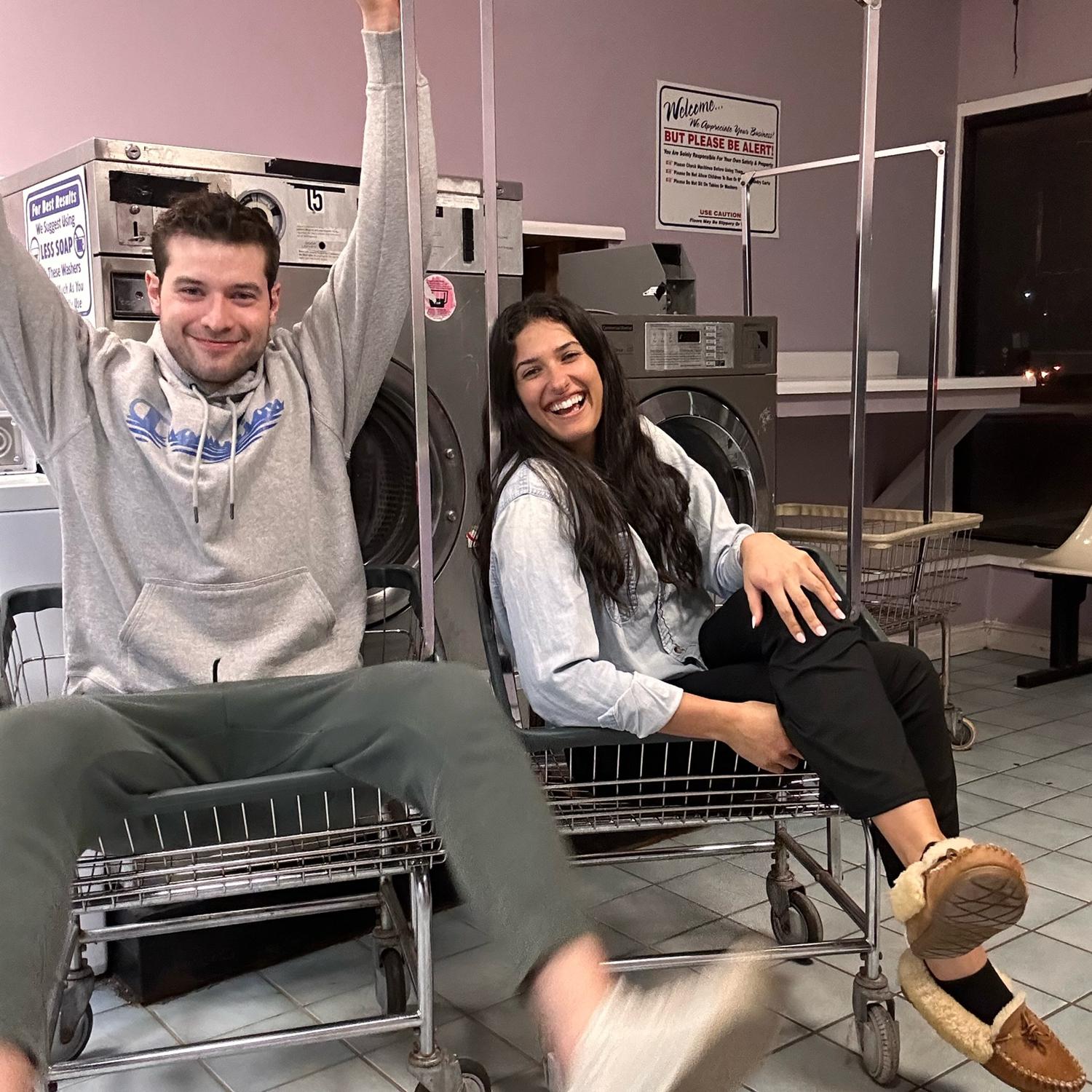 One of Many Laundry Dates
📍 Sunny Suds Wethersfield, CT
🗓 February 2023
Fun Fact: Michael and Gabriella have busy schedules, laundry was one of their creative ways of making time for each other.