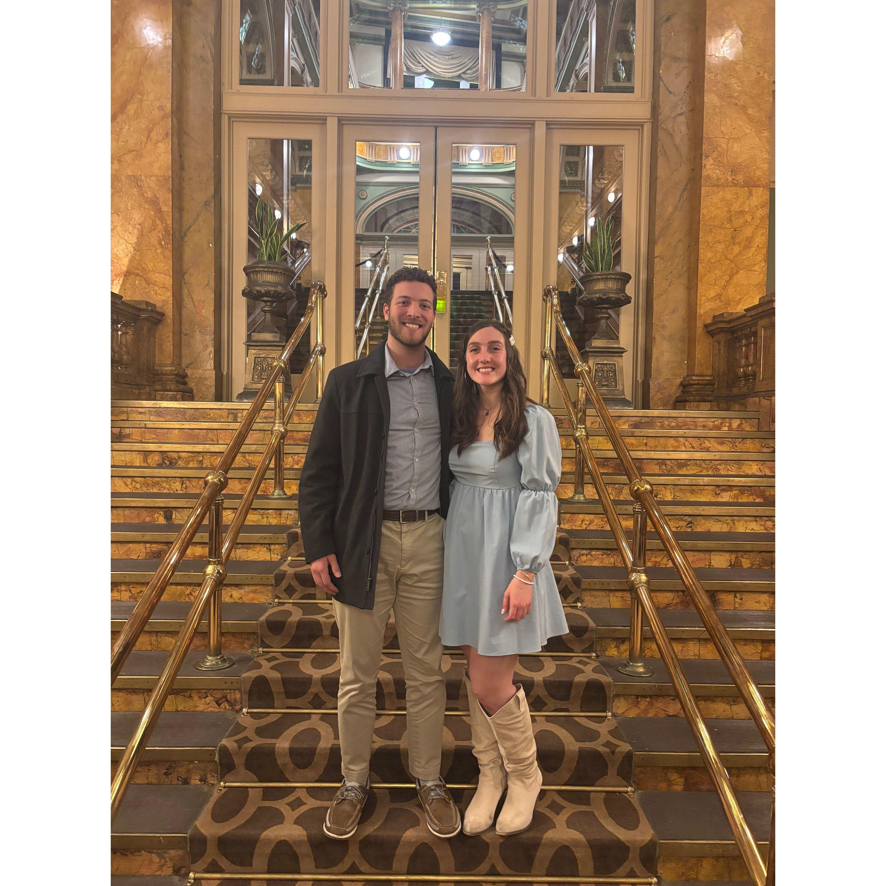 taken after dinner right before we got engaged :')
