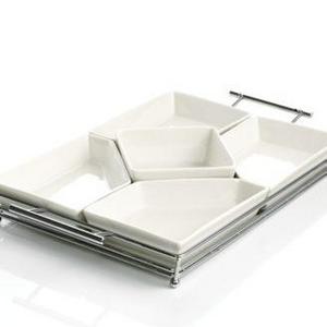 Godinger - Serveware, Piazza 5 Piece Sectional Server