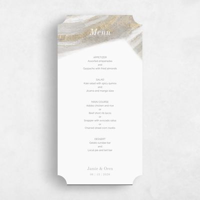 Grey Ticket Wedding Menu - Larimer