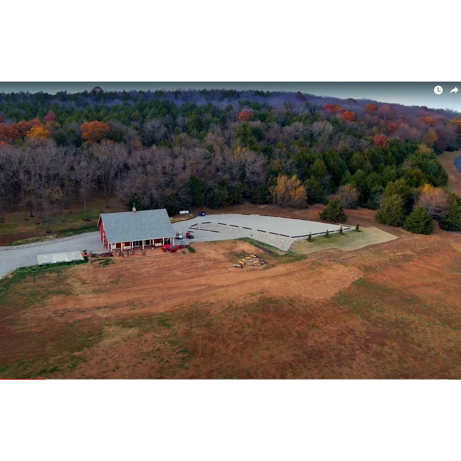 Here is an aerial view of the venue. There is plenty of parking.