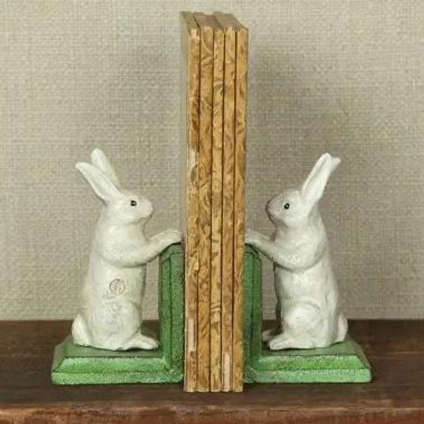 Cast Iron Bunny Bookends