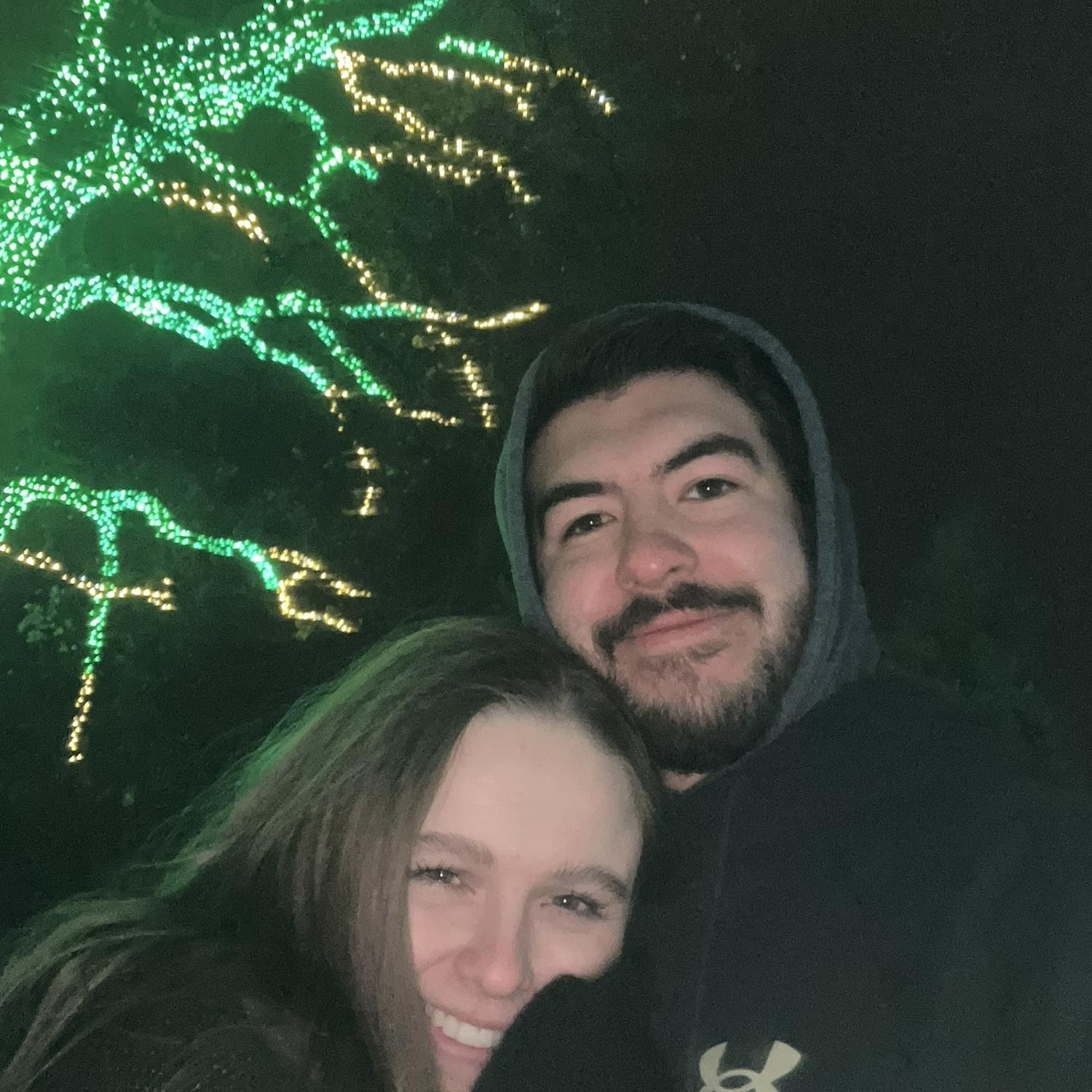 Our “second” first date at Zoo Lights on December 10, 2024