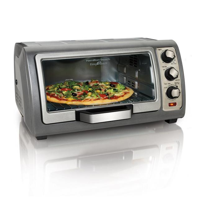 Hamilton Beach Countertop Toaster Oven, 6-Slice, Convection (31123D), Silver