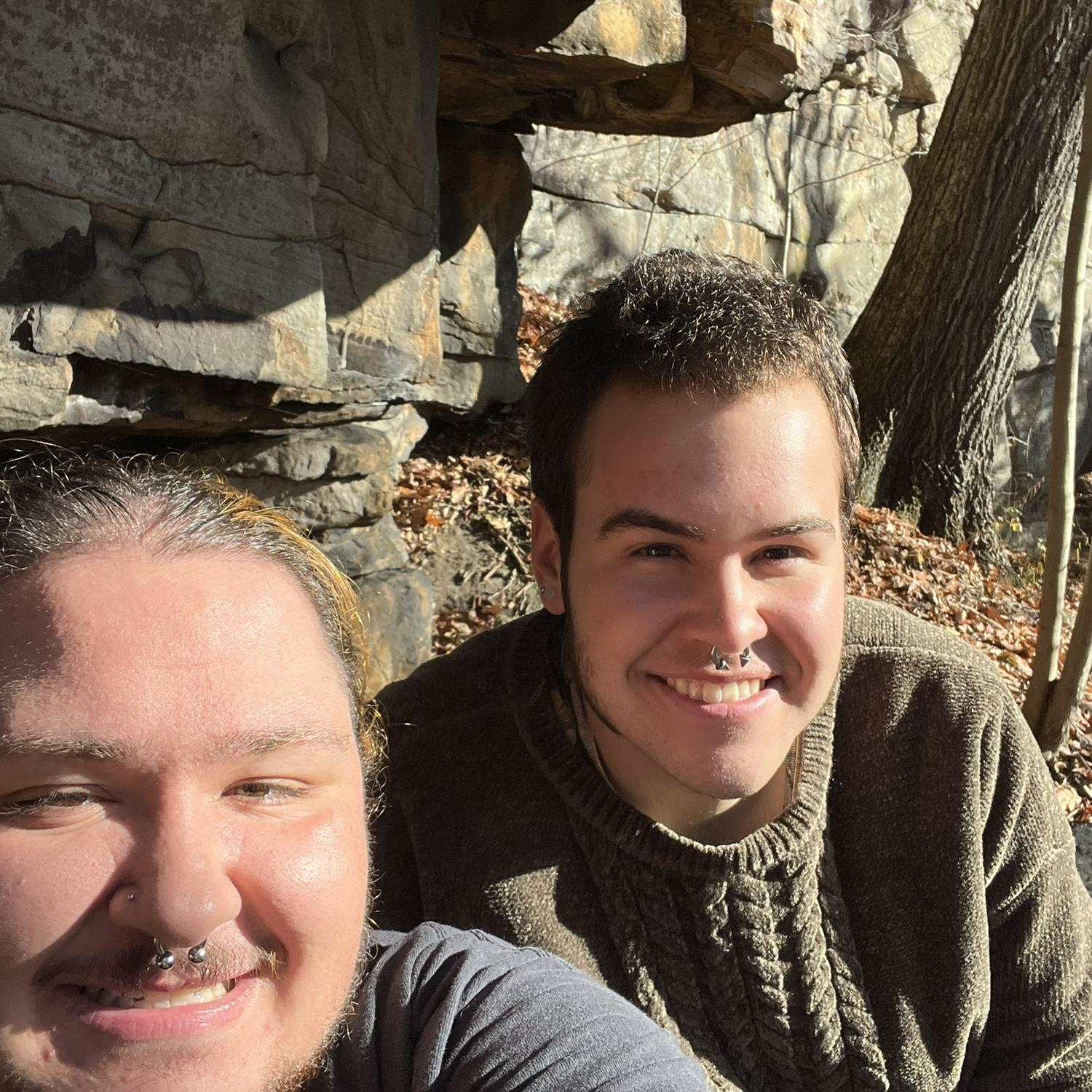 Parker and Tucker having fun exploring in West Virginia!