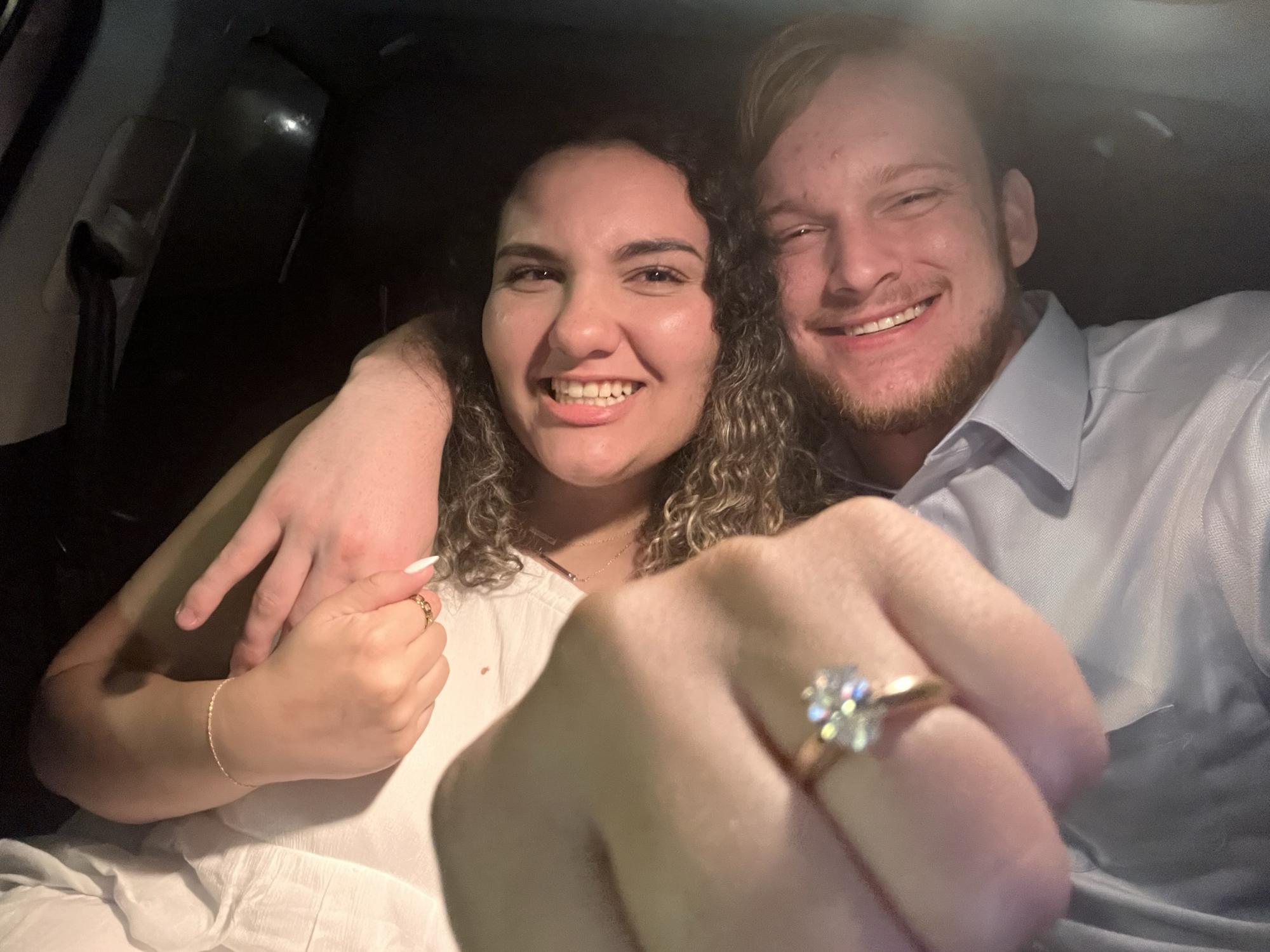 Post dinner and surprise, aka engaged!!