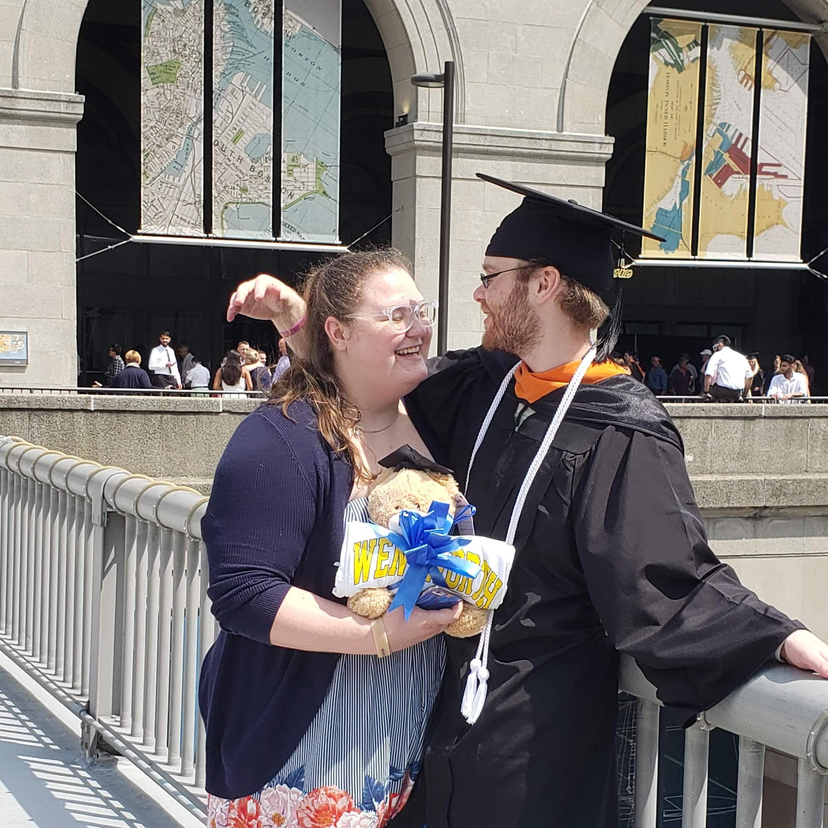 Candid shot at Bradley's graduation