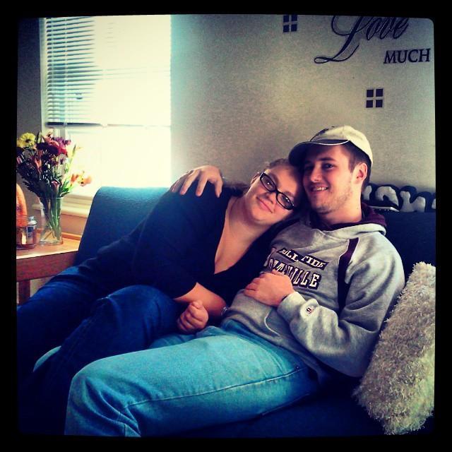 Our 3 year Anniversary, the flowers on the side table were from the best guy in the world.