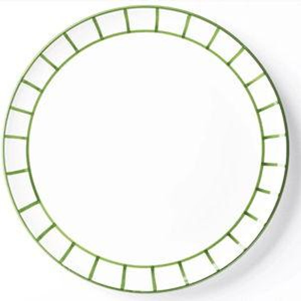 Dinner Plate - Olive Green Fence