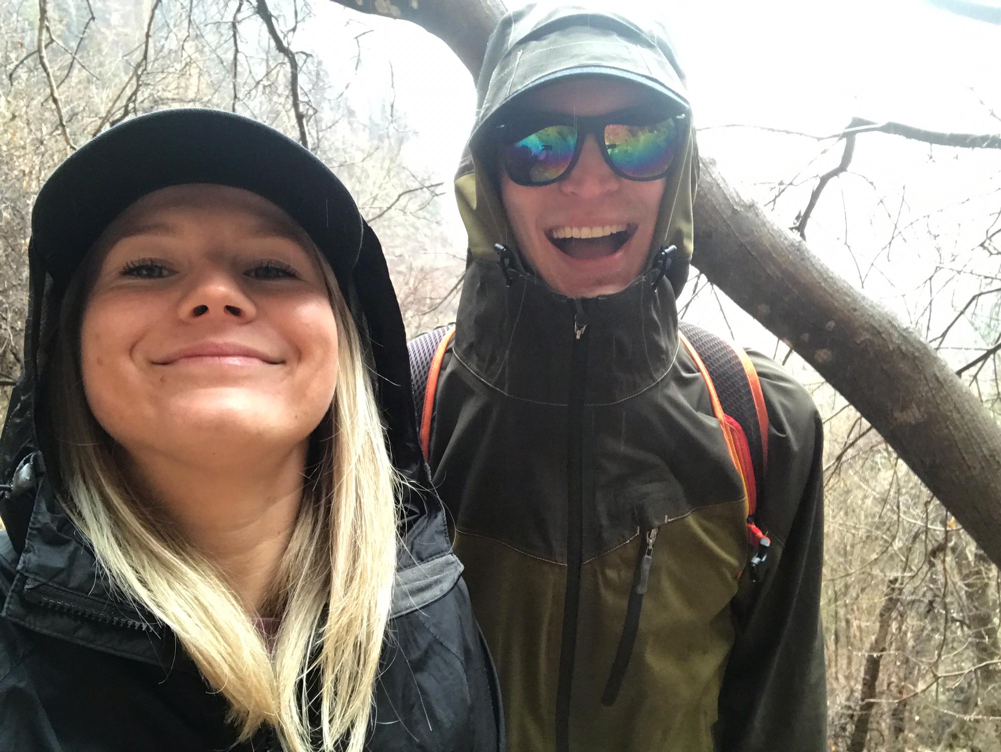 Our first hike after we got engaged!! (Taken in Zion National Park)