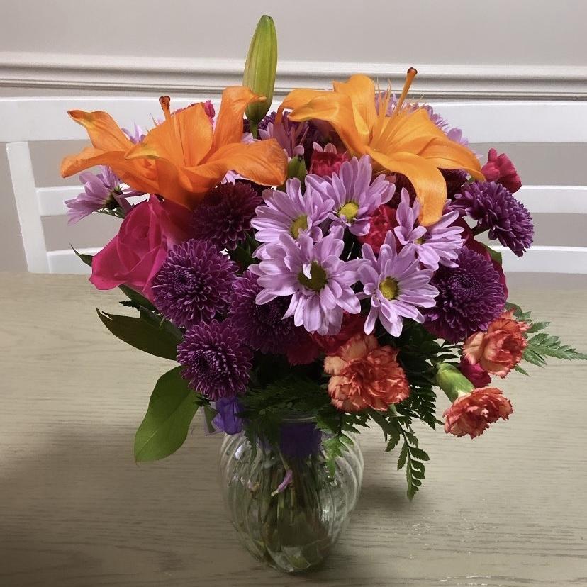 The bouquet of flowers before the proposal!