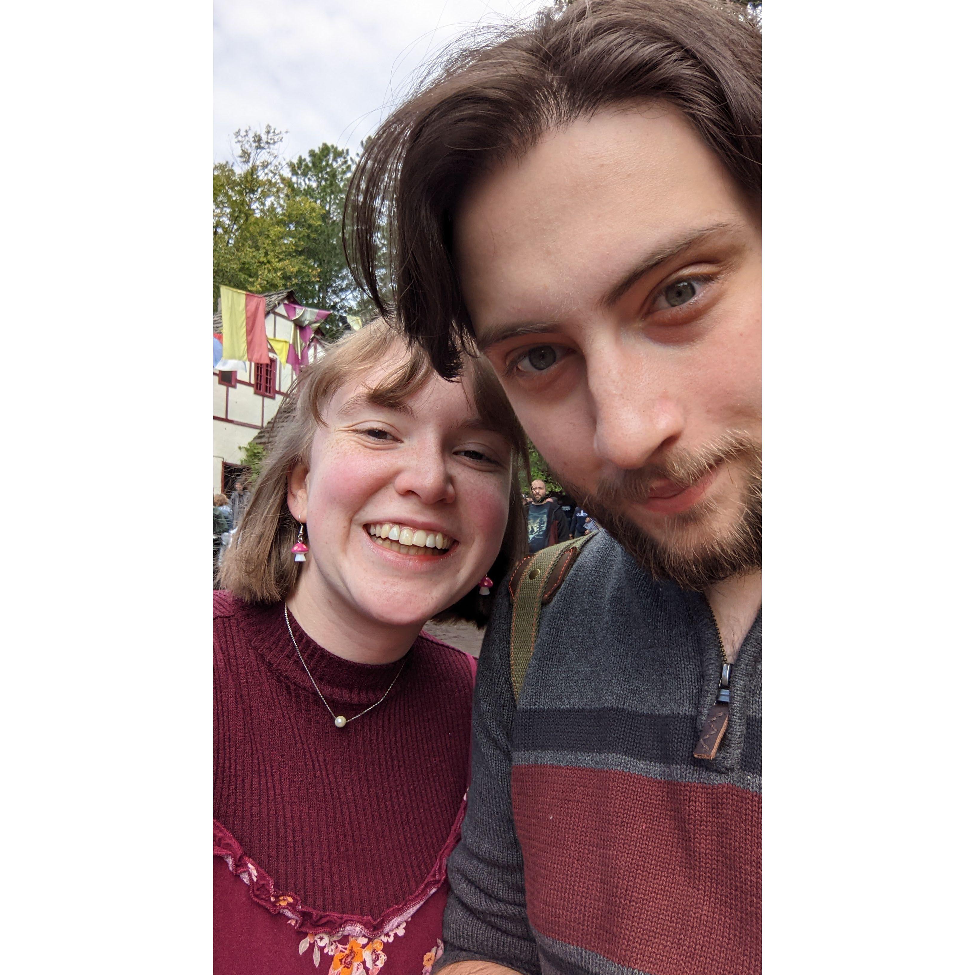 The first time attending the Michigan Ren Faire together September 2021