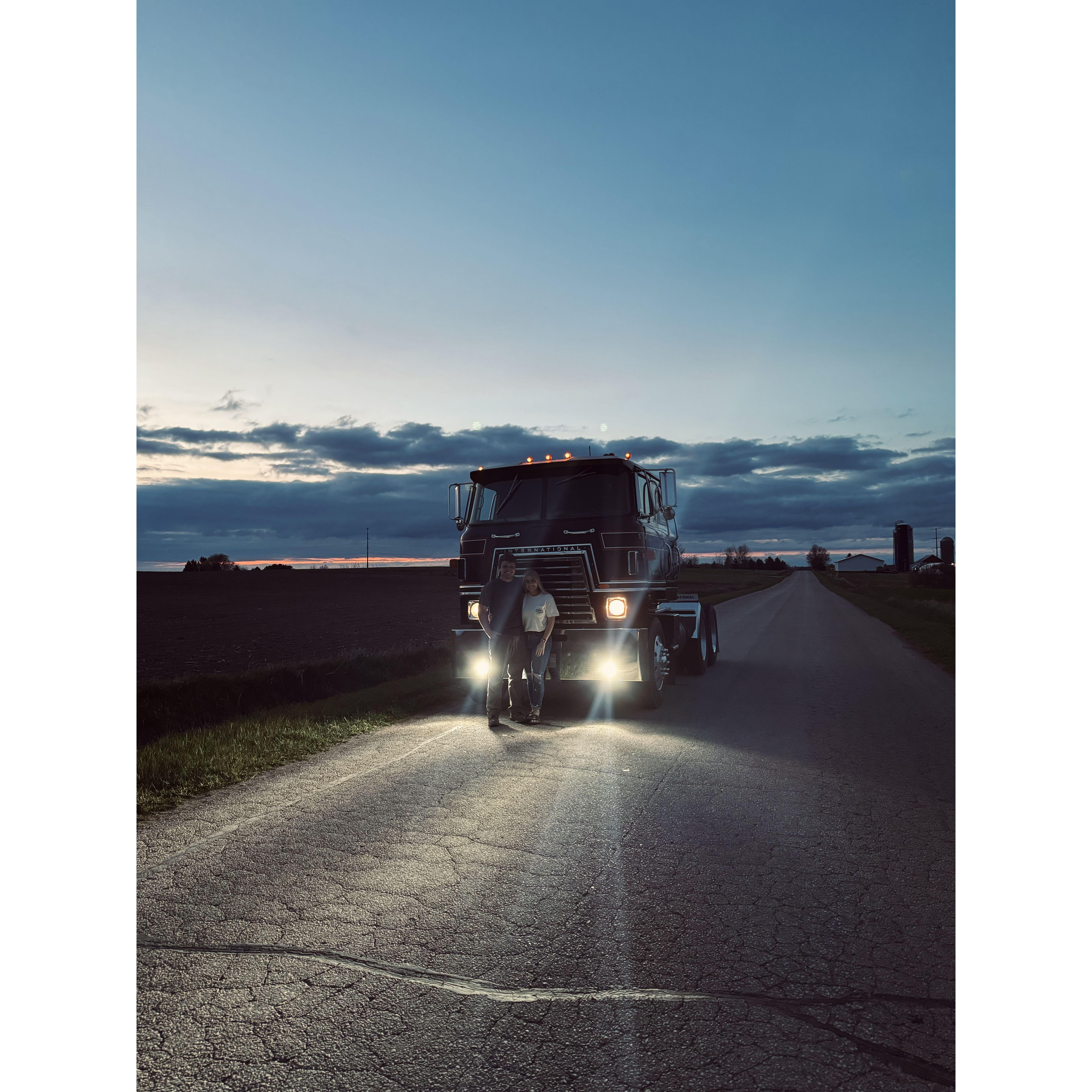 First ride in Austins 1977 International transtar 2 cabover