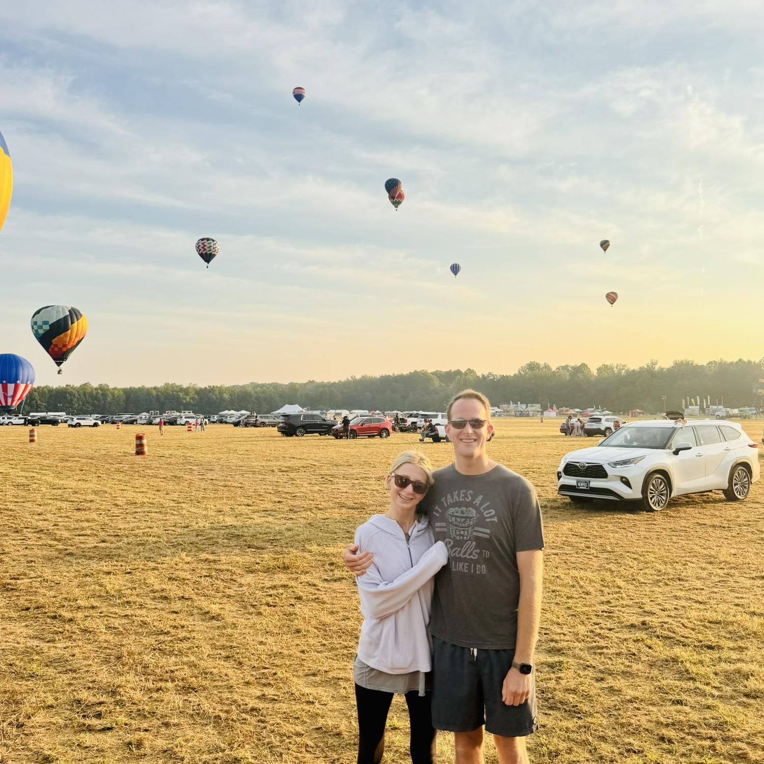 Just being happy at the local Hot Air Balloon Fest