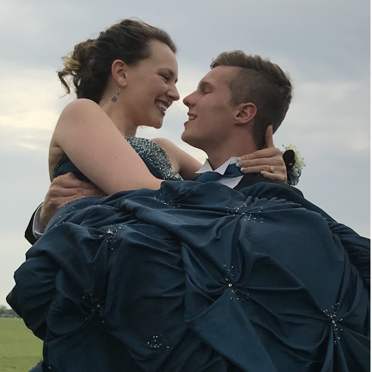 Having taught her to swing dance, David was eager to show off his girlfriend. Or rather, was Lauren eager to show off her boyfriend when they went as alumni to her homeschool formal?