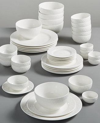 White Elements Lexington 42-Pc. Dinnerware Set