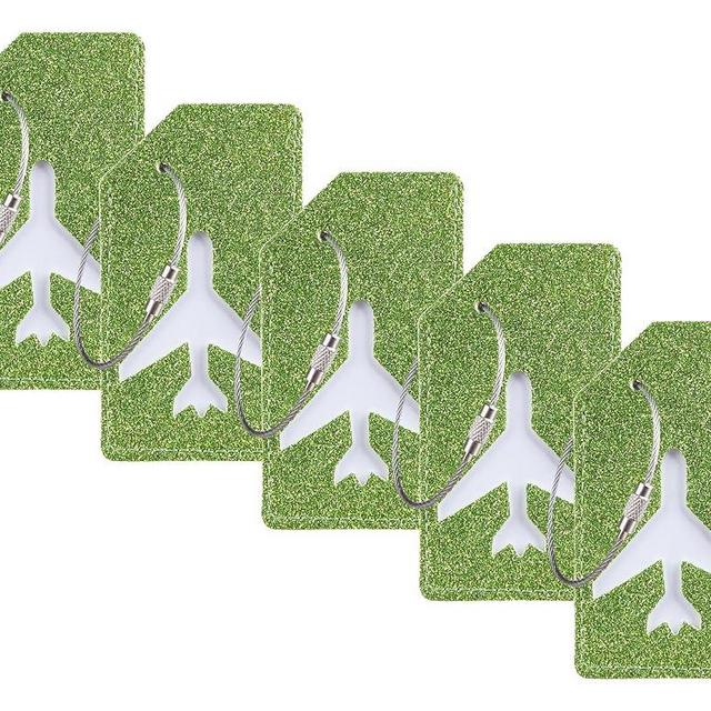 5 Pack Luggage Tag for Suitcases with Stainless Loop, TSA Approved, Privacy Protection Travel Essentials Bag Tags by Gostwo