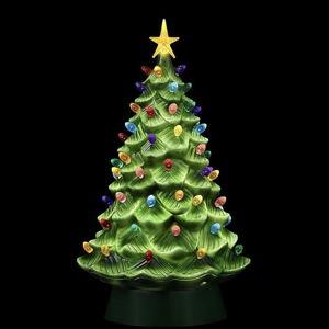 Mr. Christmas Nostalgic Shatterproof Christmas Tree with LED Lights Indoor Decoration, 24 Inches, Green