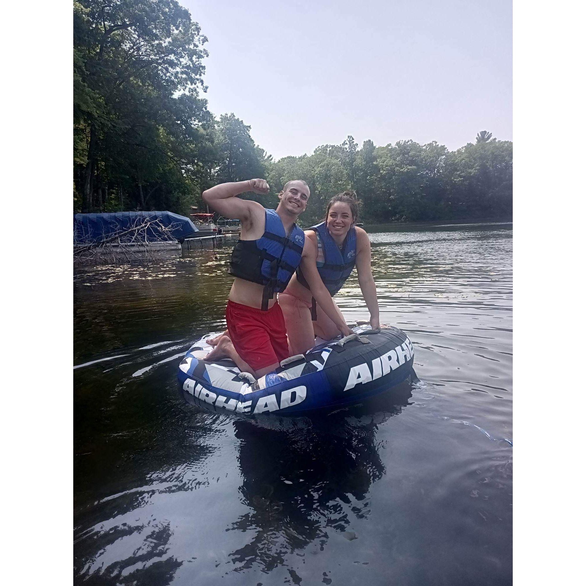 Tubing at Scott's grandparents house