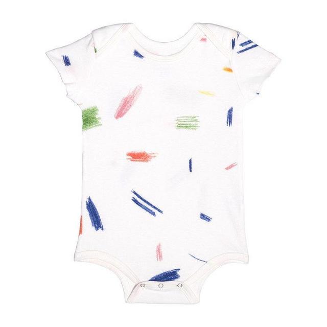 Short Sleeve Onesie, Multi Doodle