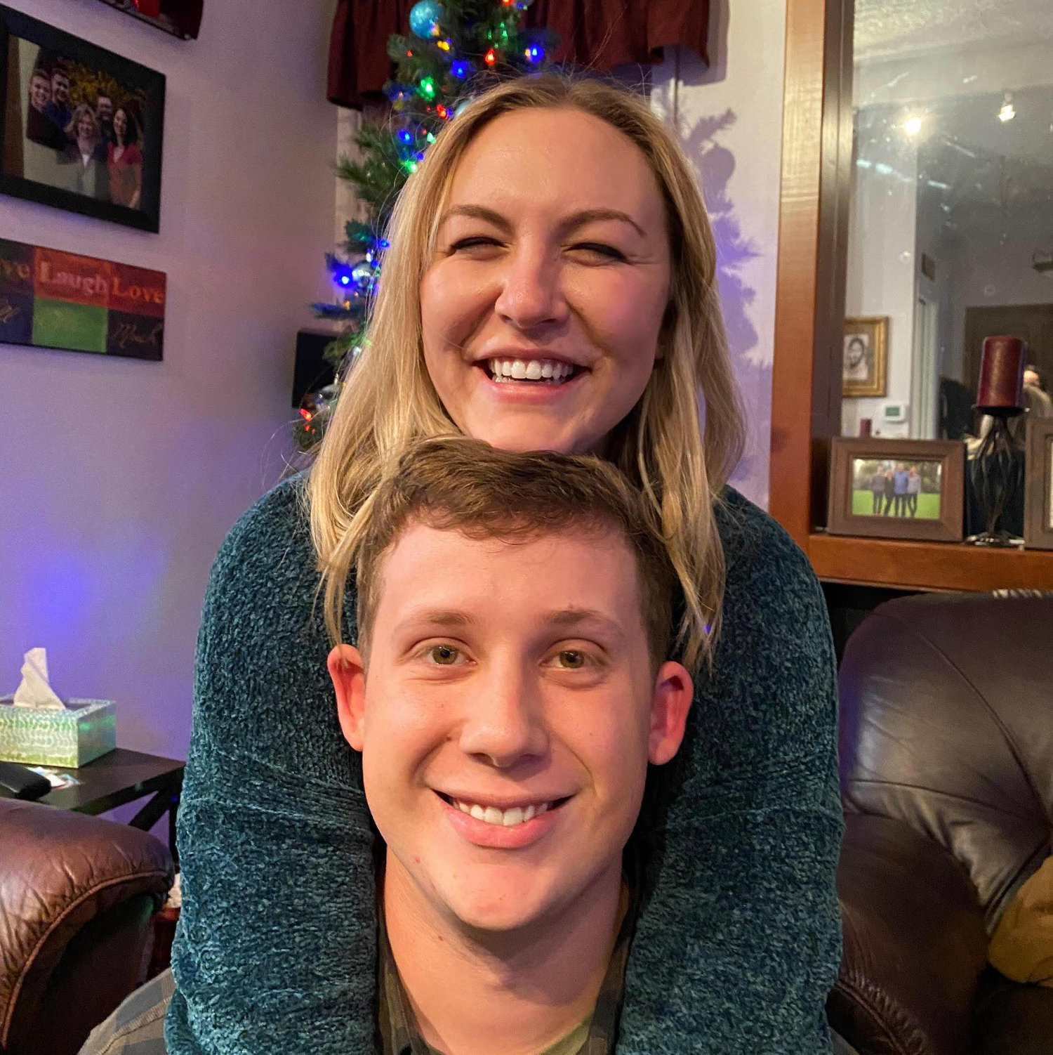 Our first Christmas together! (one month after making it official)