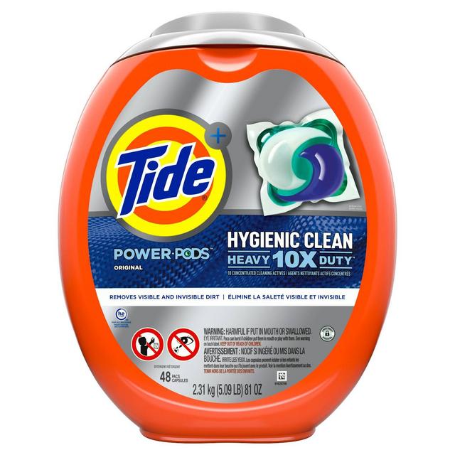 Tide Hygienic Clean Heavy 10x Duty Power PODS Original Laundry Detergent Liquid Pacs - 48ct