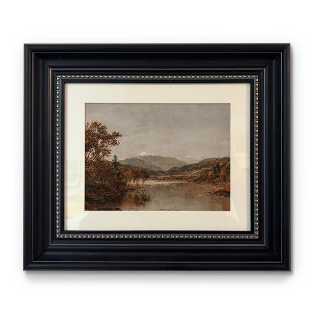 razliubit Black Framed Landscape Wall Art, Replaceable Vintage Painting Wall Decor Ready to Hang, Retro Artwork Room Decor, 11.5x13.5 Inch