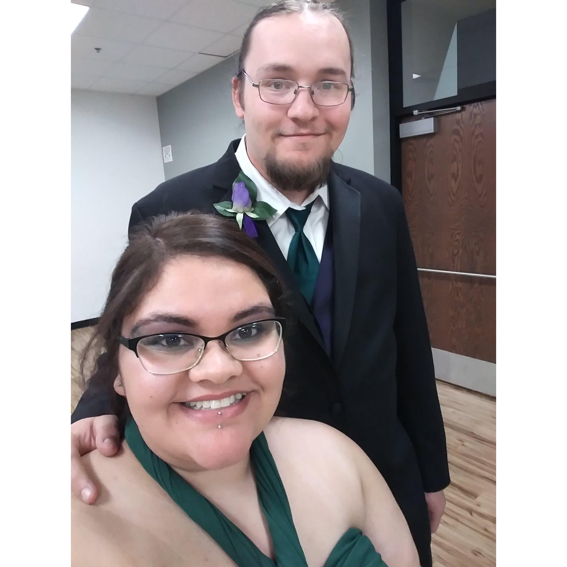 At Bridesmaid and Best man, Vanessa and Justin's wedding in 2018