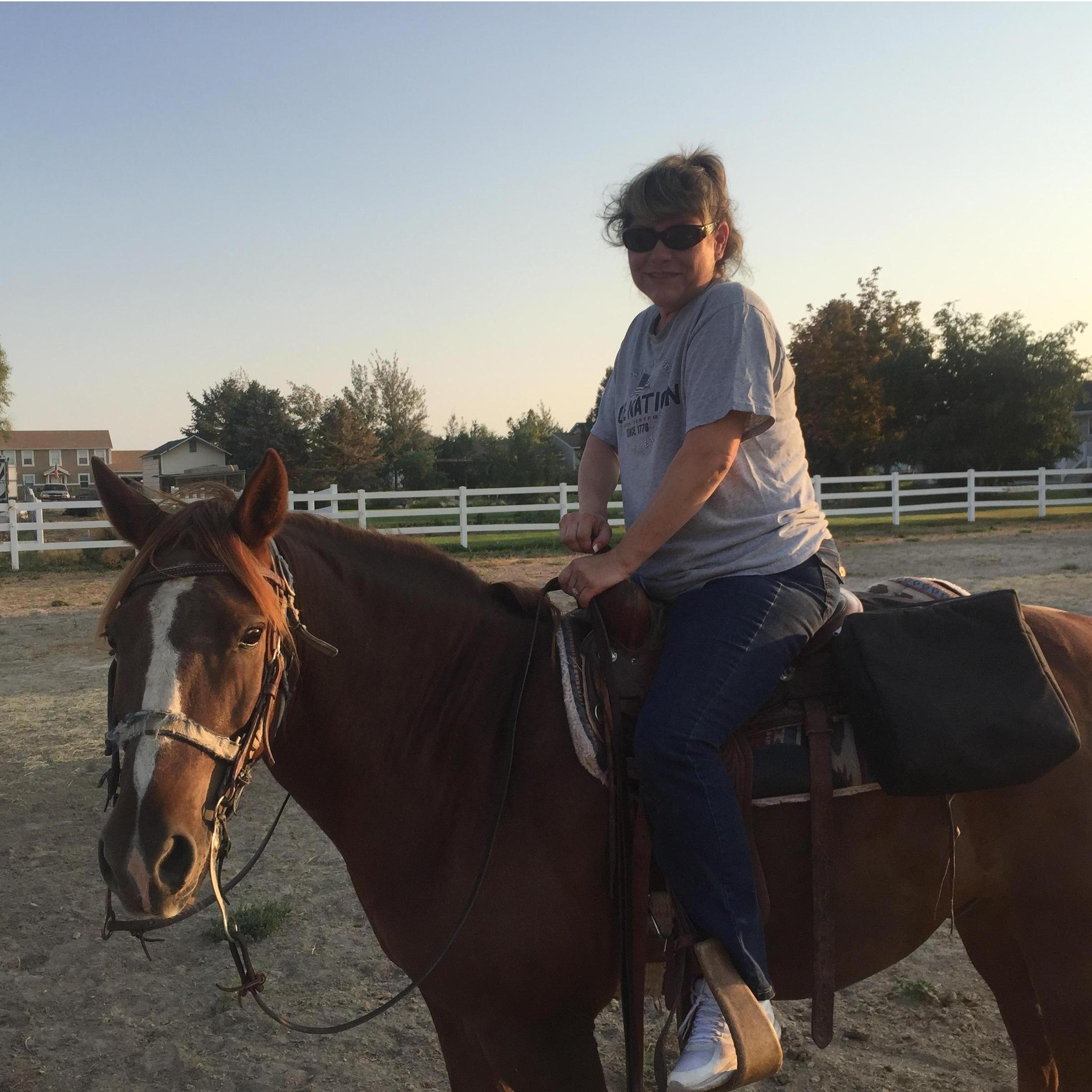 First horse back ride
Sept 4 2017