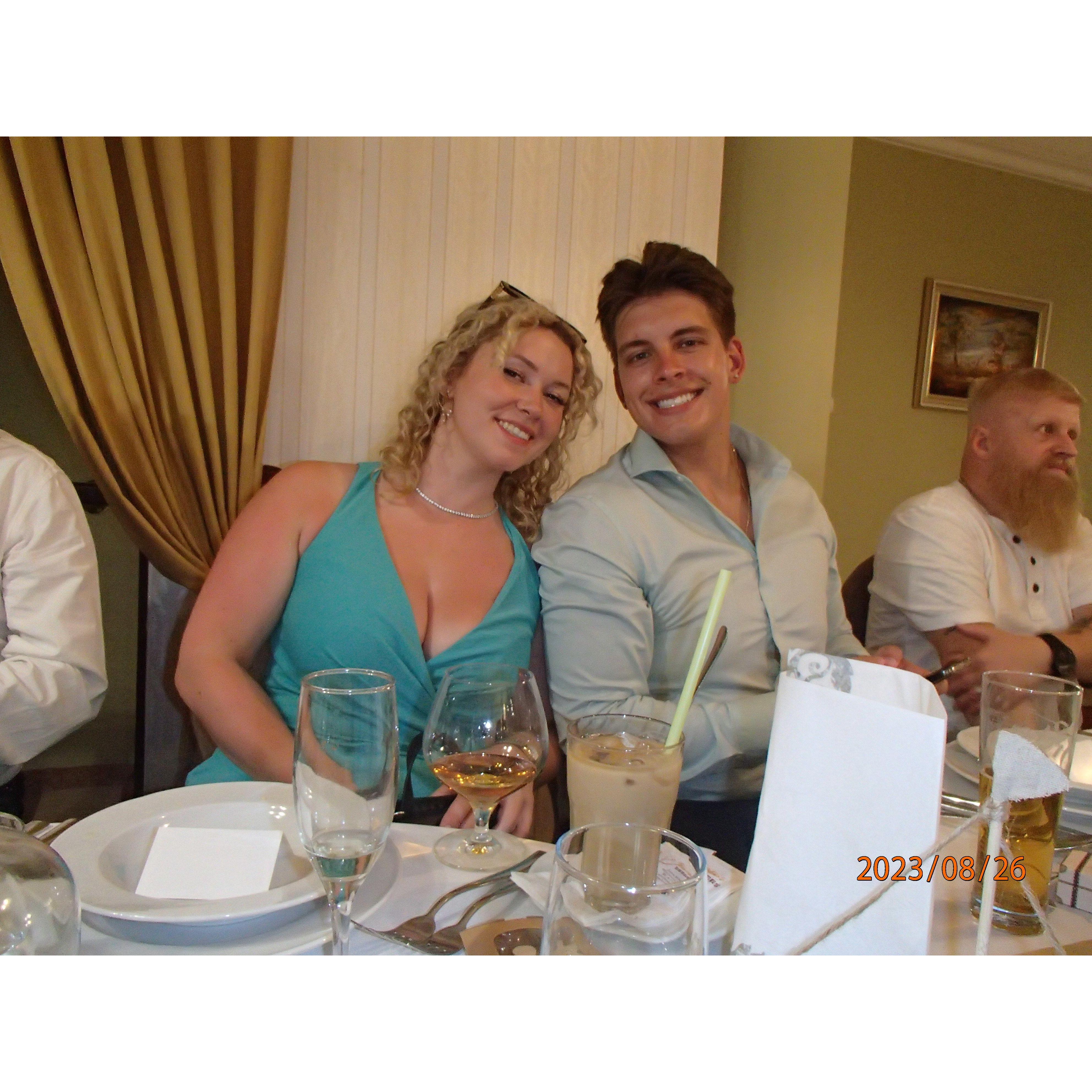At Dom’s cousin’s wedding in Hungary