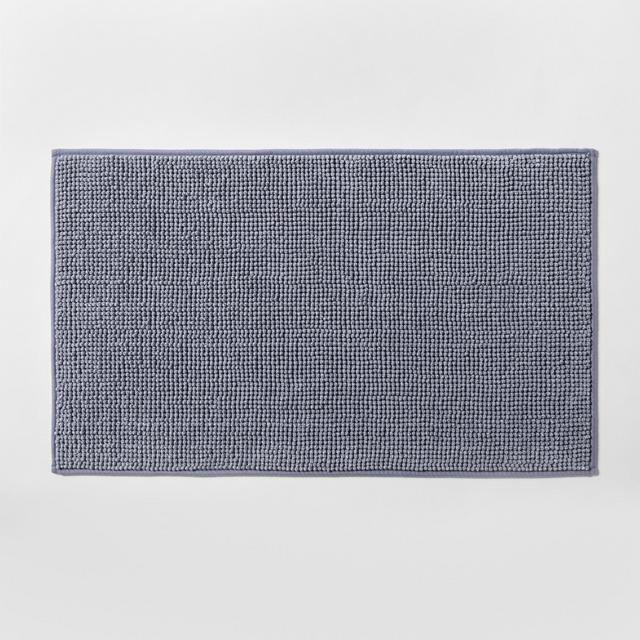 20"x34" Heathered Bath Rug Blue - Made By Design™