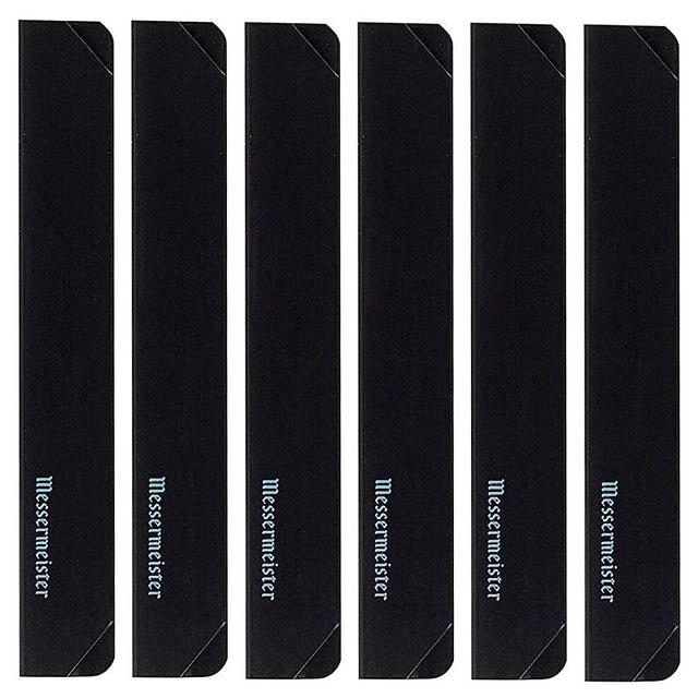 Messermeister 6pc 5" Steak Knife Blade / Edge Guard Set - Black