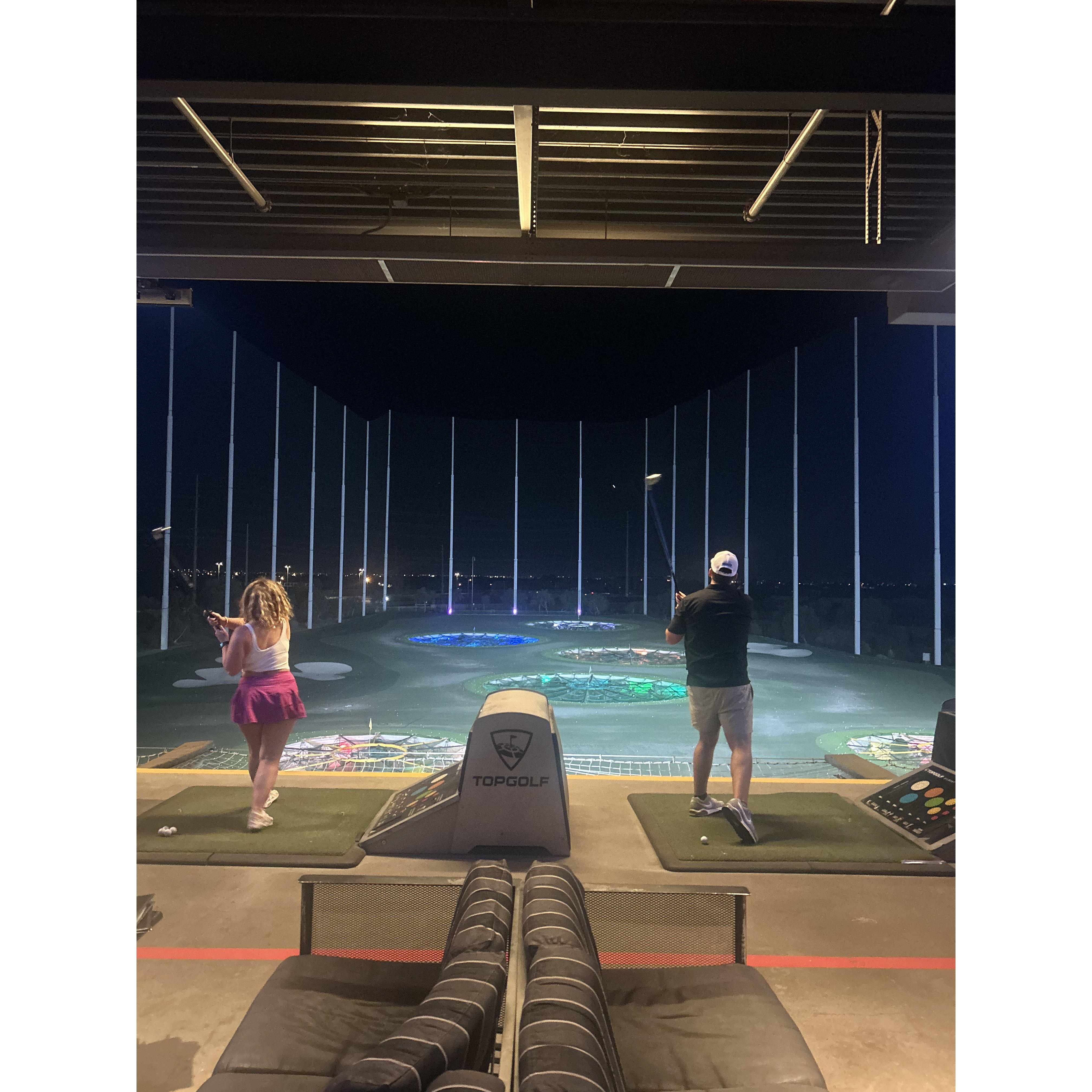 Playing Top Golf in Arizona