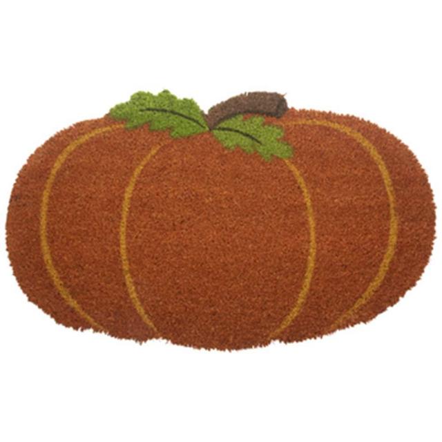 Gerson Large Pumpkin Shaped Coir Door Mat Measures 30 x 18 inches