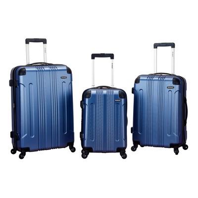 Rockland Sonic 3pc Expandable ABS Spinner Luggage Set - Blue