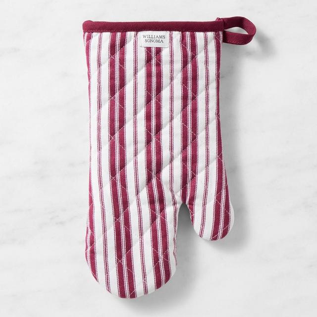 Williams Sonoma Heritage Stripe Oven Mitt, Pomegranate
