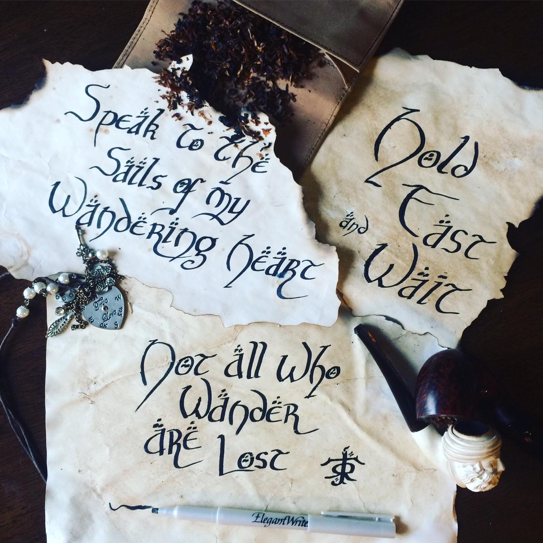 This was two years ago on a Sunday afternoon we did this little project together. I think one of the first times we hung out alone. I did the Calligraphy and he burned the paper!