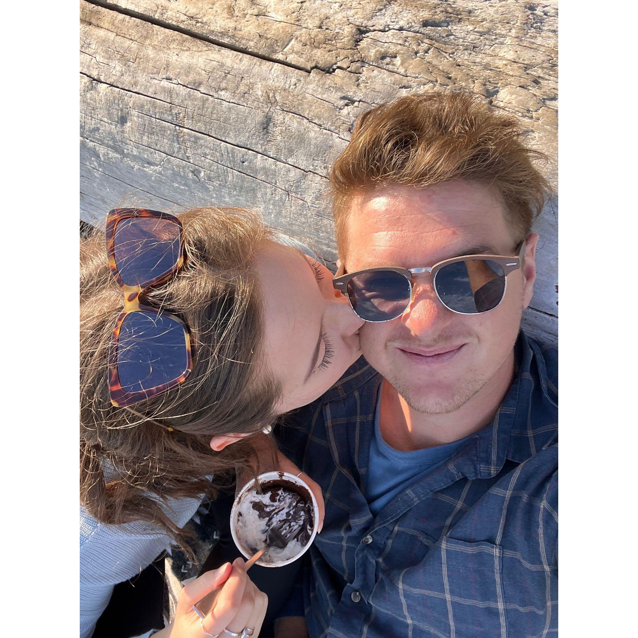 Summer date night at Dallas Rd Beach