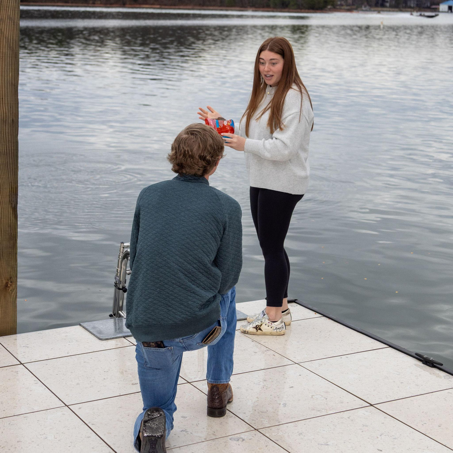 The big moment... she said YES!