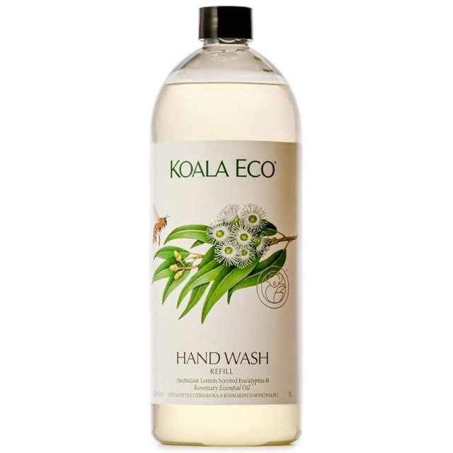 Koala Eco Hand Wash Refill- with Australian Lemon Scented Eucalyptus & Rosemary Essential Oil - 34oz