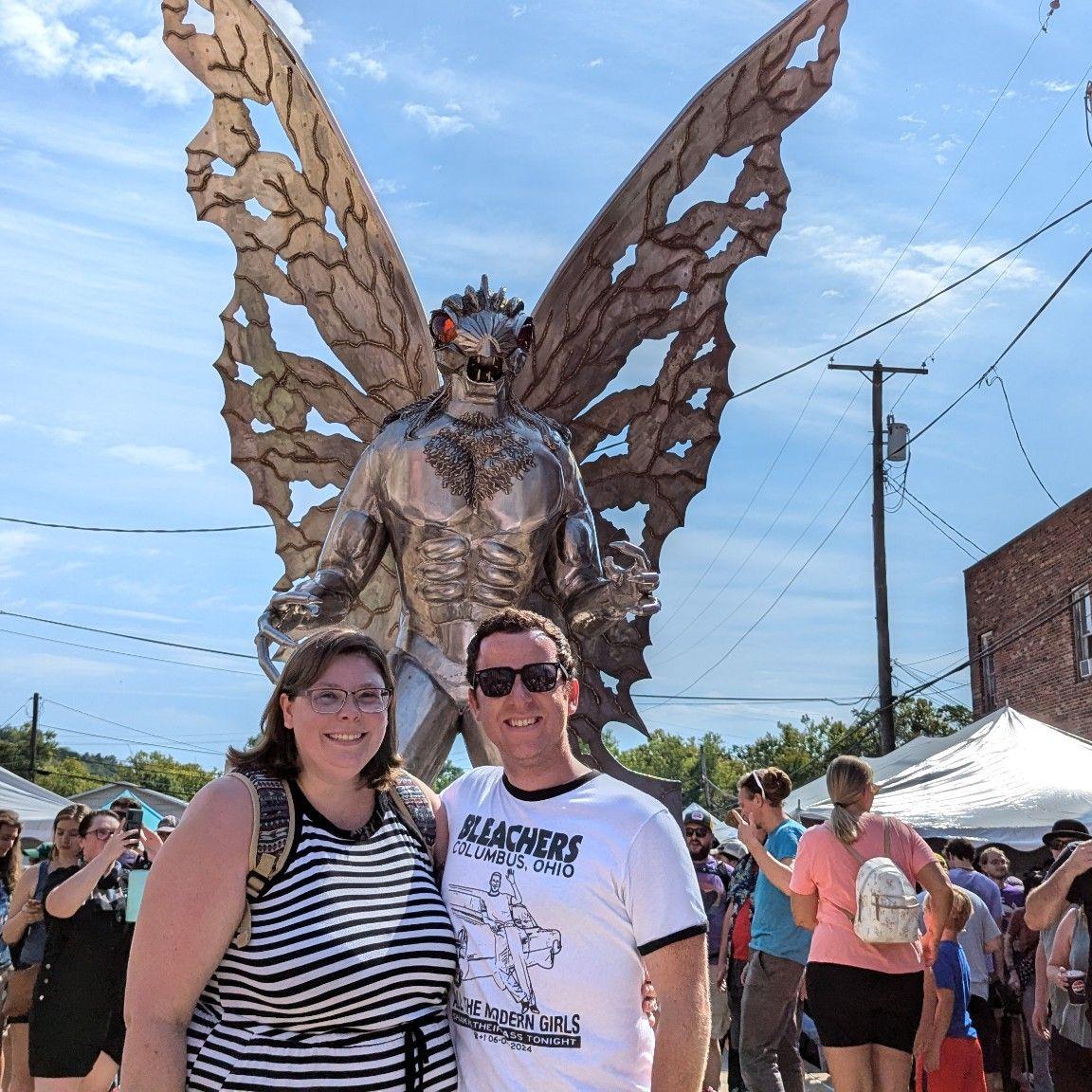 Our first trip to visit Mothman!