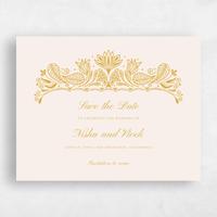 Beige Wedding Save the Date - Taneja Landscape